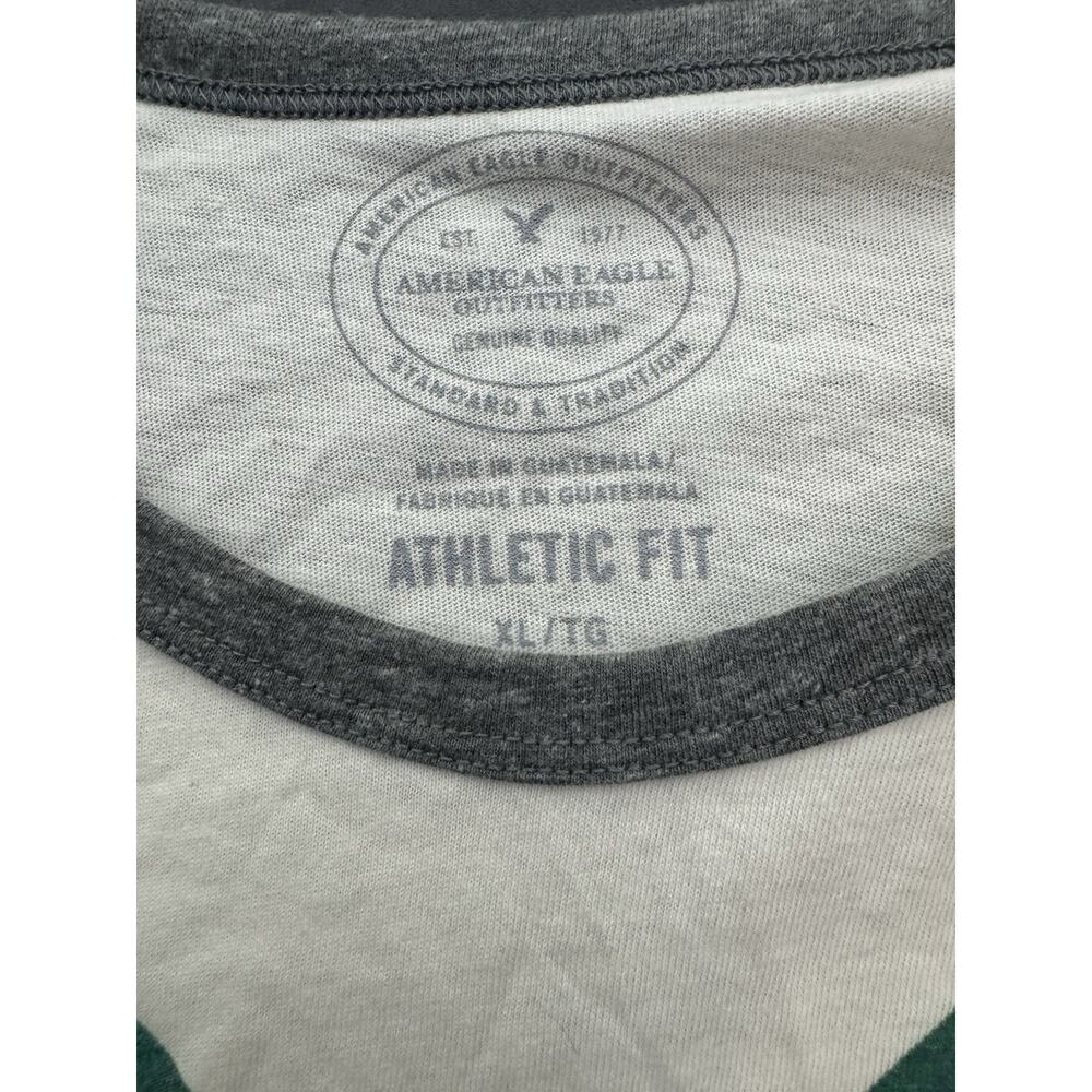 American Eagle Outfitters Mens XL Raglan Graphic T Shirt Aztec Tribal 3/4 Sleeve - Picture 8 of 10